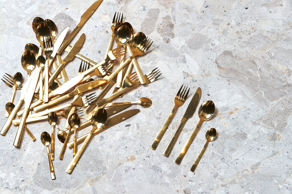 RAW Bestiksæt, guldfarvet - 48 dele - Bahne